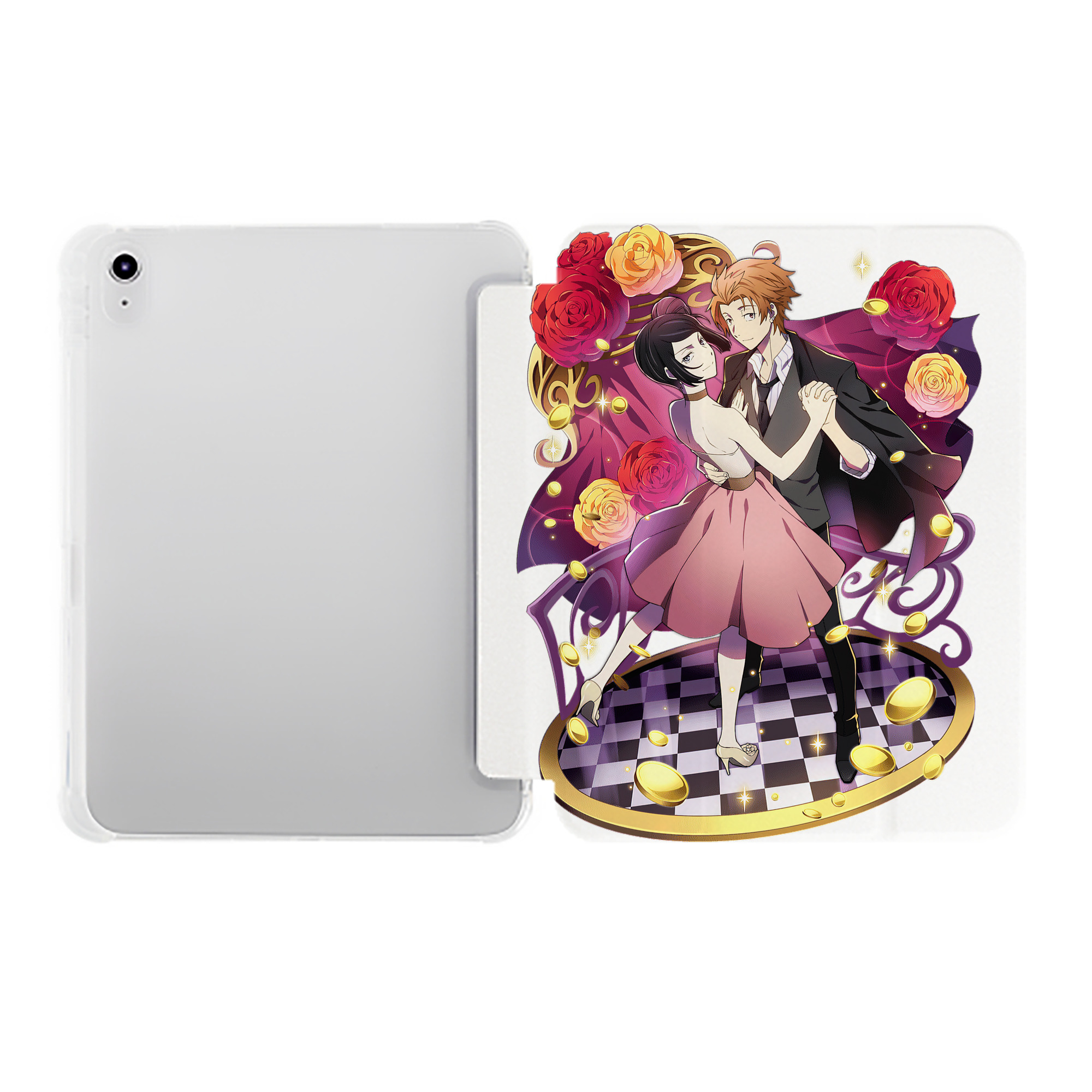 （画像用） 文豪ストレイドッグス Bungo Stray Dogs IPad ケース ペン収納付き 三つ折りスタンド PUレザー×シリコン 対応機種9.5/10.5/10.9インチ